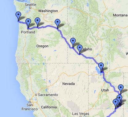 Our final winter->summer drive for 2013. We didn't hit all of the spots I planned. No real bookings until June gave us a ton of flexibility.