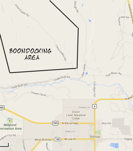 General map of boondocking area
