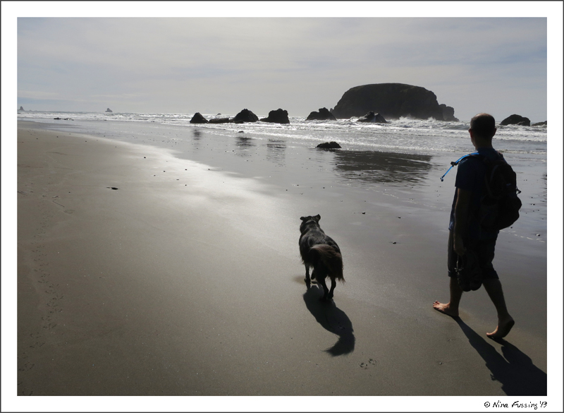 Walking on deserted Whaleshead Beach