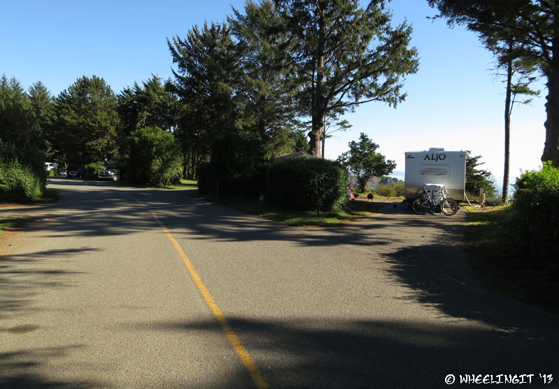 Another look down the primo ocean-view sites. RV is in A18 on right.