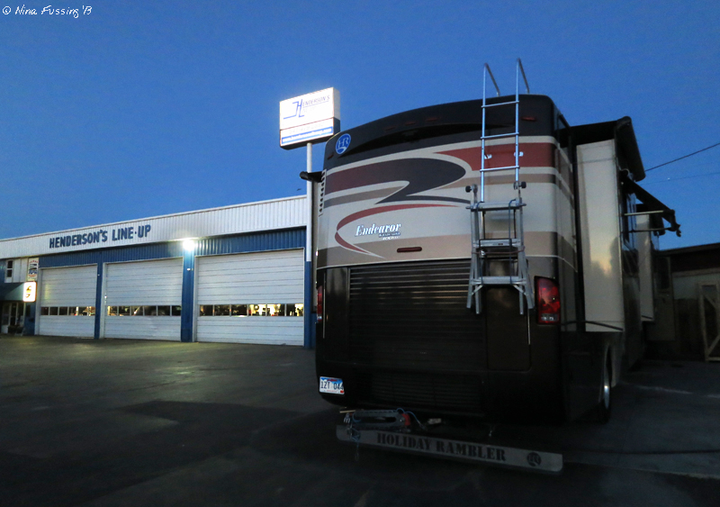 Tucked in & hooked up for the night at Henderson's.