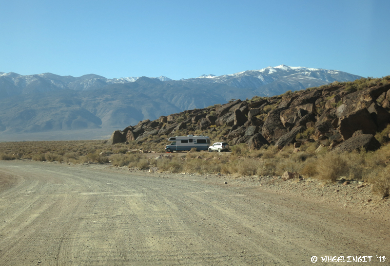 View of one of larger pull-outs, also near the front of Casa Diablo Road. We could have fit here.