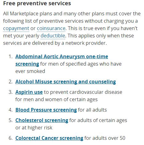 It's important to understand just exactly what is meant by preventative care under Obamacare