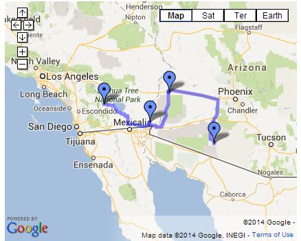 2014 travel map
