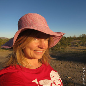 My brand new retro $5 pink hat....a new look, eh?