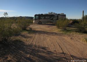 View from other side showing entrance to our site