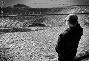 Paul peers into the massive Cornelia Pit Mine