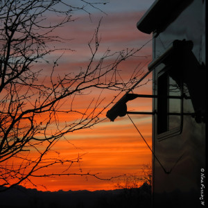 Sunset at our site