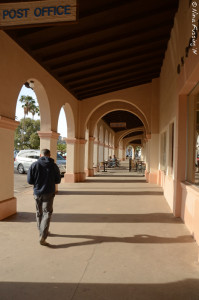 The columns of Ajo Plaza