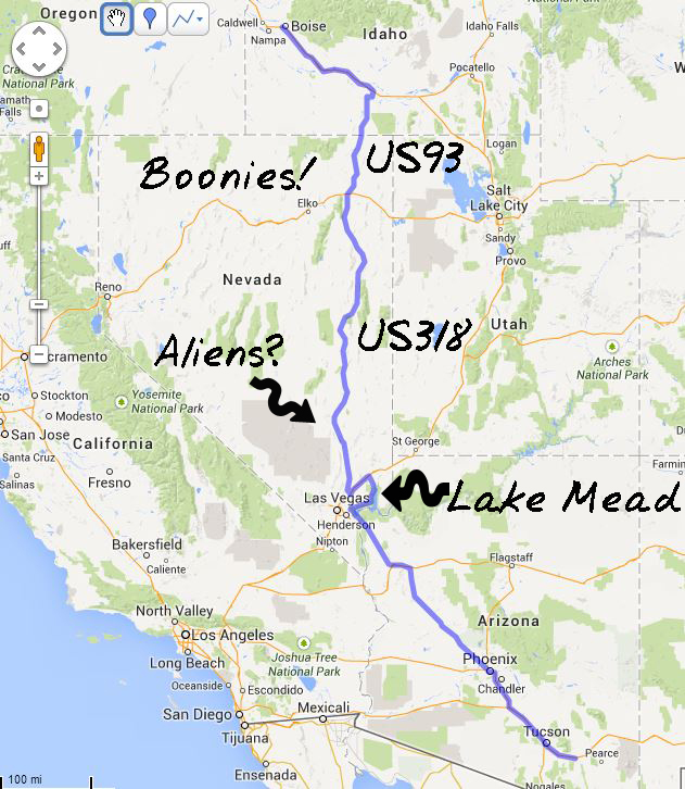 Our expected Spring Travels through Nevada