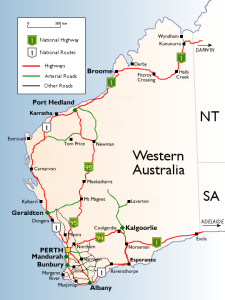 Map of Western Australia