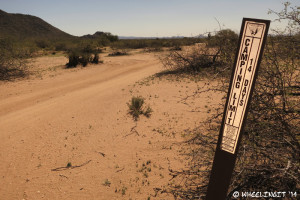 14-day camping sign near the largest of the boondocking sites.
