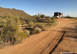 View of road to our site