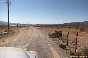 View of entry to dirt road