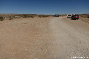 View of sites along the first right-hand fork. Many are simple pull-ins.