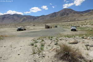 20-Mile -> View of pit toilet & some of the dispersed sites