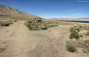 Tamarack Beach -> View of pull-through right behind our site