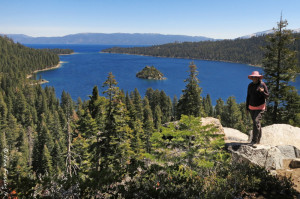 Moi posing at Emerald Bay, South Lake Tahoe