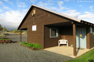 View of laundromat & shower/toilet facilities