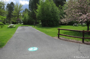 View of another very pretty site #22. The cherry blossom on the right was so aromatic.