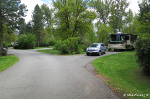 View to the side of our site. We're in #13, #11 is behind it