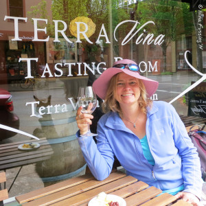 I "may" have been slightly sloshed by this point. At Terra Vina Tasting Room.
