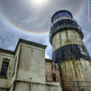 Caught another sun halo at Cape D Lighthouse