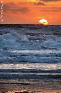 Wild waves on my solo sunset