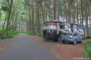 View of our rig in wooded B-loop. We're in site B16.