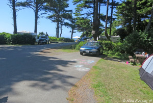 View down end of D-loop. Car in site D38.