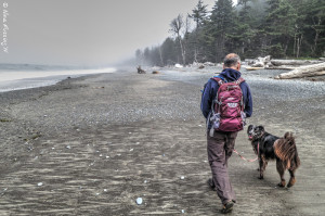 Hiking with Polly on Rialto Beach