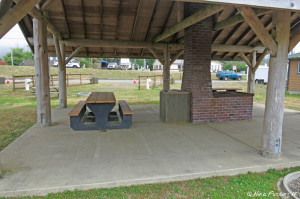 Picture of central, covered Ramadan w/ BBQ area.