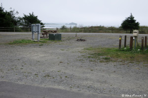 View from behind RV hookup sites looking towards beach. This is the view you get.