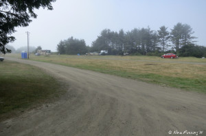 View down the road into the dispersed camping area. We are in the far back right.