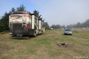 View of our site in the dispersed camping area from the back