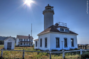 She may be old, but she's pretty. Point Wilson Lighthouse