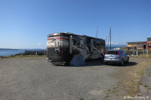 View of our site. We were in dry-camping site #360 which is one of the larger sites in the campground.