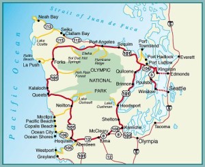 Map of the Olympic Peninsula