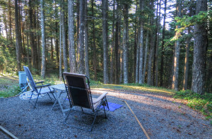 Our "sitting area" behind the RV