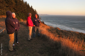 Chris, Clark, Elaine & Paul chat at our "sunset" spot