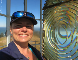 Selfie at the Cape Blanco Fresnel Lens. Yes, I'm a nerd :)