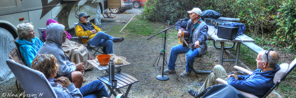 The lighthouse hosts all enjoyed our impromptu concert