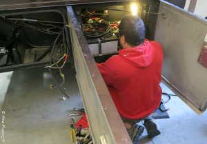 Aldan works magic in our battery compartment