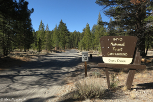 Entrance sign to the campground area