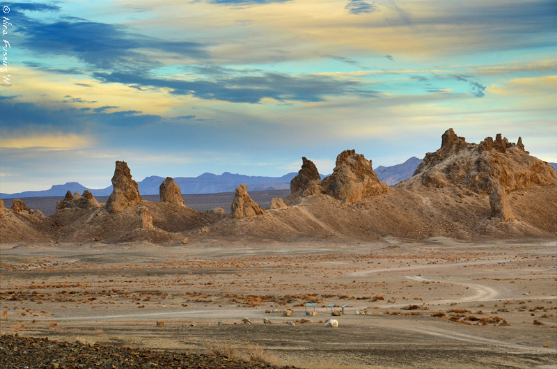 Evening magic at the Trona Pinnacles