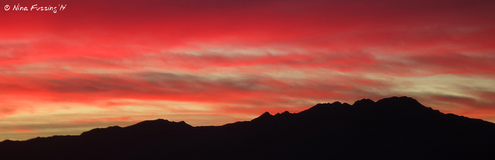 The sunsets here really ARE this colorful. No enhancement on this one.