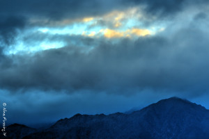 A moody sunset the night of the storm