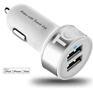 We keep several of these cheap 12V chargers around for our iPad/phones etc.