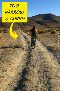 This road is perfect for biking, but way to narrow & curvy for the "beast"