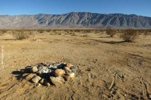 A clearly previously-used campsite